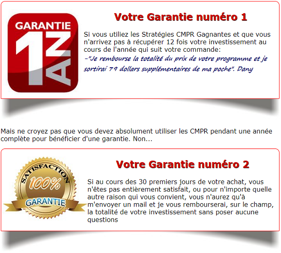 Lotto belge: garantie 1 et 2